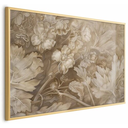  Plakat Ornamental Floral Carvings 90x60 Zlatni okvir Cijene
