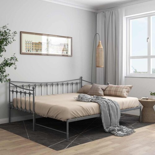  Okvir za krevet na razvlačenje sivi metalni 90 x 200 cm Cene