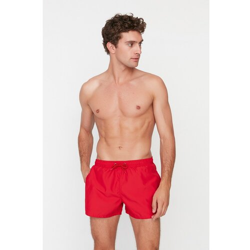 Trendyol Red Men's Extra Short Basic Marine Shorts Cene