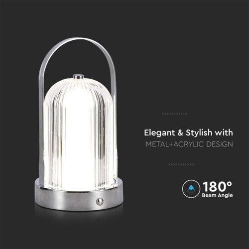  LED prigu&amp;scaron;iva stona lampa LED/1W/5V 3000-6000K 1800 mAh hrom Slike