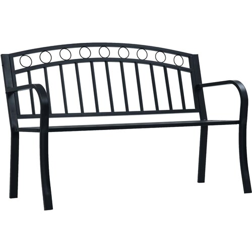 The Living Store Vrtna klop 125 cm črno jeklo - Vrtna Klop, (21463054) Slike