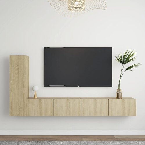 vidaXL 3-dijelni set TV ormarića boja hrasta sonome od iverice Cijene