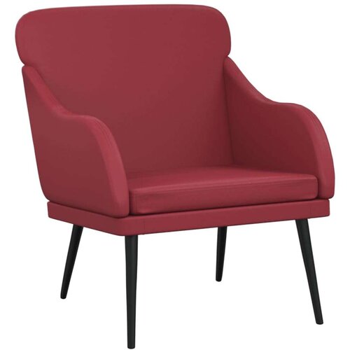  Fotelja crvena boja vina 63 x 76 x 80 cm od umjetne kože - boja crnog vina 1 Slike