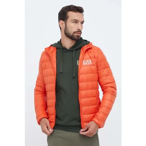 Ea7 Emporio Armani Pernata jakna za muškarce, boja: narančasta, za prijelazno razdoblje