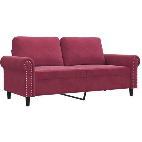 Maison Chic Dvosed kavč - Sofa - Kanape vinsko rdeč 140 cm žamet, (21726938) Cene