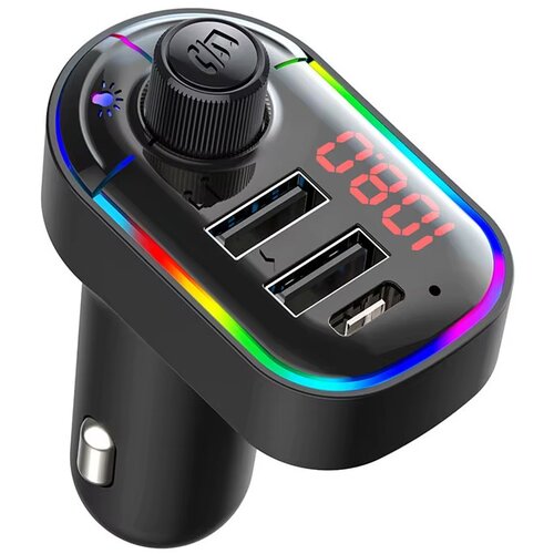  FM transmiter C12 USB PD Bluetooth 5.0 12-24V handsfree crni Cene