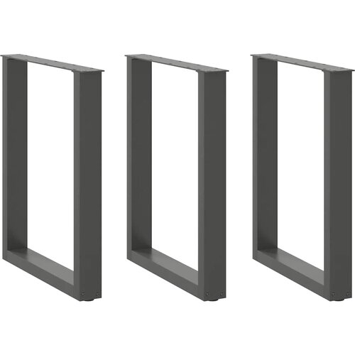 VidaXL noge kavne mizice u-oblika 3 kosa antracit 70x(72-73)cm jeklo Slike