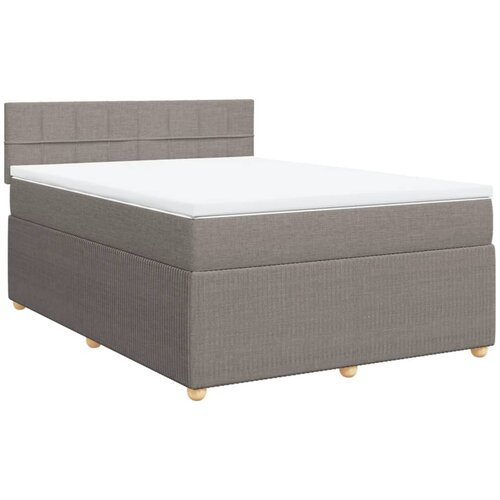 Maison Chic Box spring postelja - Vzmetna postelja z vzmetnico taupe 140x200 cm blago SL11556, (21883566) Cene