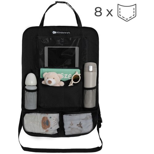 Kinderkraft avtomobilski organizator 2v1, črn Slike