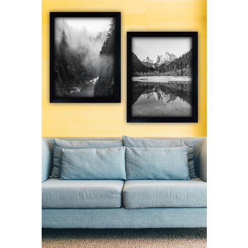 Wallity SYC7436502415449 multicolor decorative framed painting (2 pieces) Cene