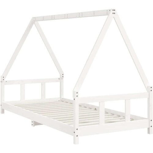  Za dječji krevet bijeli 90 x 200 cm od masivne borovine Slike