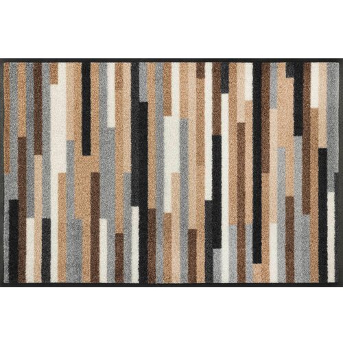 Wash+dry PREDPRAŽNIK Mikado Stripes 50/75 cm potiskano rjava, siva, bež Slike