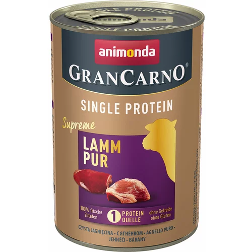 Animonda GranCarno Adult Single Protein Supreme 24 x 400 g - Jagnjetina