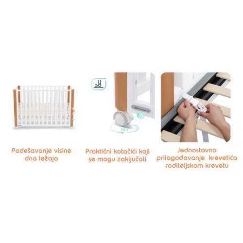 Kinderkraft posteljica KOYA 4v1 + vzmetnica Slike