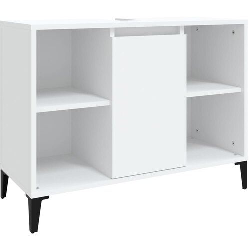  Ormarić za umivaonik bijeli 80 x 33 x 60 cm konstruirano drvo Bijela Slike
