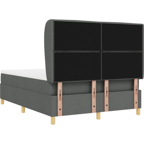 Box Spring Krevet s Madracem Tamno Siva 160x200 cm Tkanina Slike