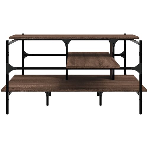  Stolić za kavu boja hrasta 100x100x48,5 cm konstruirano drvo Slike