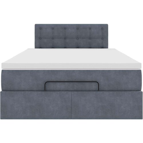 VidaXL Okvir za krevet s madraca tamnosivi 120x190 cm bar&amp;scaron;unasti Slike