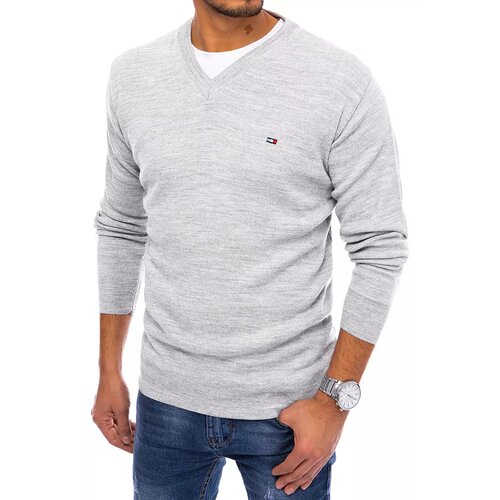 DStreet light gray men's sweater WX1857 Cene