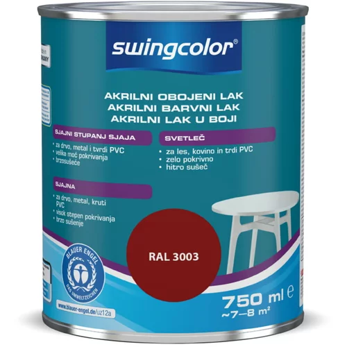 SWINGCOLOR Akrilni barvni lak Swingcolor (rubinsko rdeča, sijaj, 750 ml)