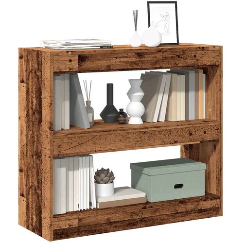 VidaXL Ormarić za knjige/Sobna pregrada staro drvo 80x30x72 cm Slike