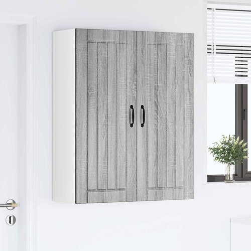  Ormar za Zid Lucca Siva sonoma 80 x 31 x 100 cm Slike