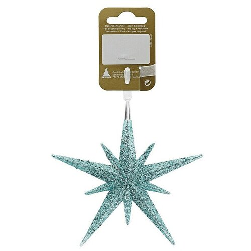  božićne kuglice zvijezda (promjer: 11 cm, tirkizna, plastika) Slike