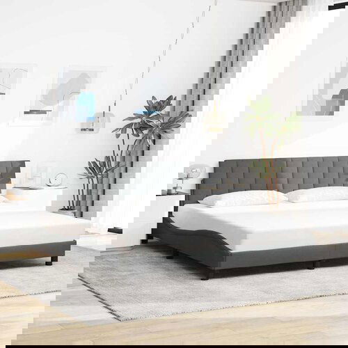 vidaXL Okvir kreveta bez madraca tamnosivi 180x200 cm od tkanine Cijene