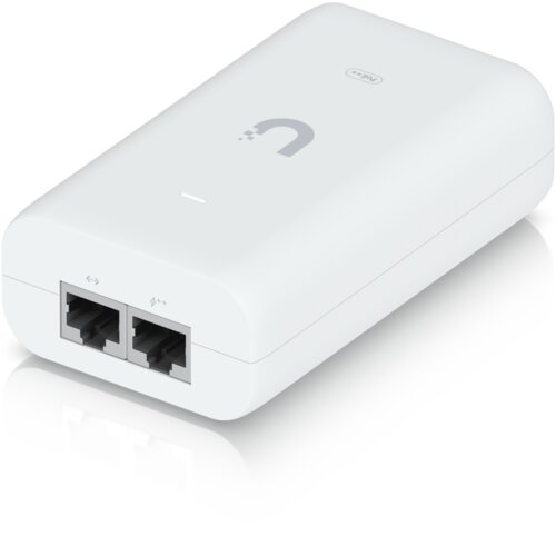 Ubiquiti PoE++ Adapter; Delivers up to 60W of PoE++; Surge, peak pulse, and overcurrent protection; Contains RJ45 data input, AC cable with earth ground, and PoE++ output; LED indicator for status monitoring. Slike