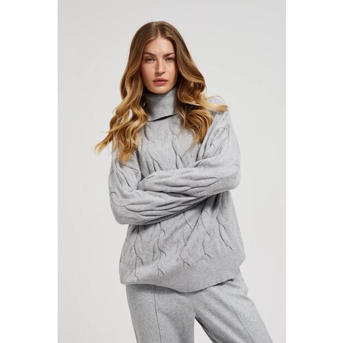 Marisse Women's Sweater Z-Sw-4564 Grey Mel Cene