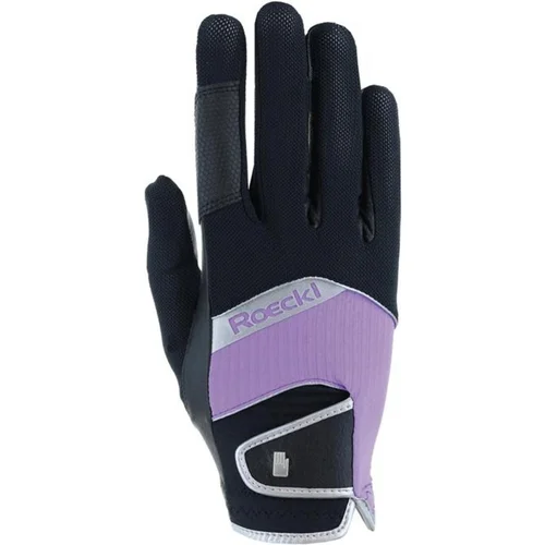 Roeckl Jahalne rokavice "MILLERO", black/lilac macaron - 9