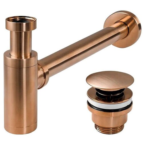Rea sifon za umivaonik s klik-klak čepom COPPER MAT Cijene