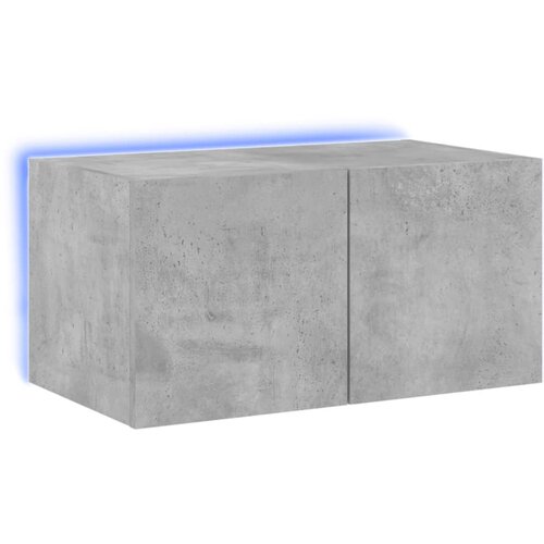 Maison Chic Stenska TV omarica - TV stojalo - Televizijska omarica z LED lučkami betonsko siva 60x35x31 cm, (21700706) Slike