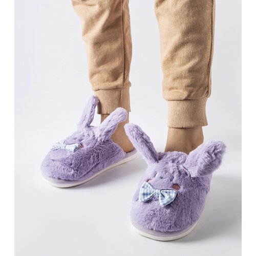 Gemre Purple slippers with ears and a bow Bruno Cene