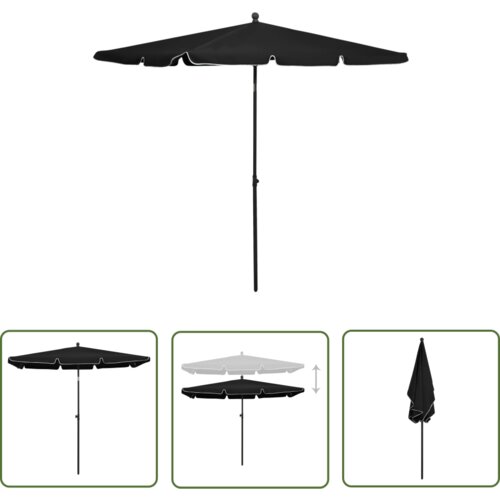  The Living Store Vrtni senčnik 210x140 cm črn - Vrtni Senčnik, (21743401) Slike