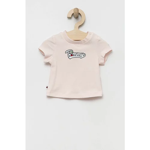 Tommy Hilfiger Kratka majica za dojenčka roza barva