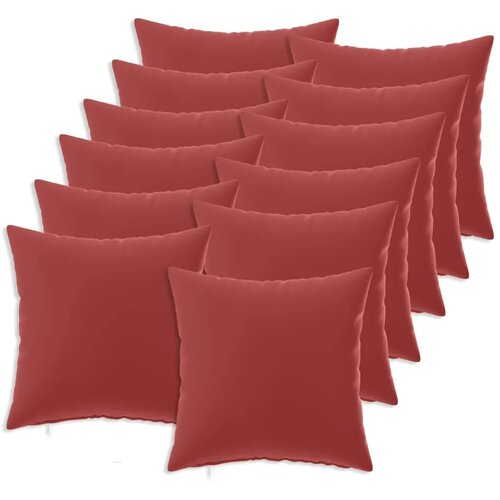  Presvlaka za jastuk 12 pcs HEERLEN Vinska crvena 45 x 45 cm - boja crnog vina 45 x 45 cm 12 Cijene
