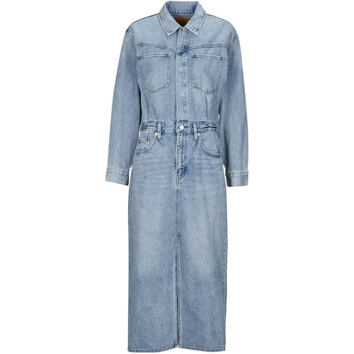 Levi's WESTERN DENIM MIDI DRESS Plava