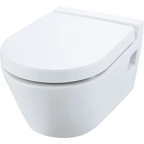 CAMARGUE empire Zidna WC školjka (S rubom za pranje, Bez posebne glazure, Oblik ispiranja: Duboko, WC odvod: Vodoravno, Bijele boje)
