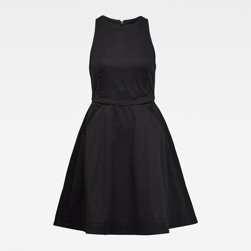 G-star Dress - Core fit and flare dress s\less black Slike