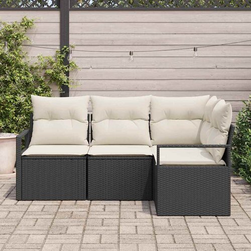  Set sofe 4 pcs Crna poliratan Slike