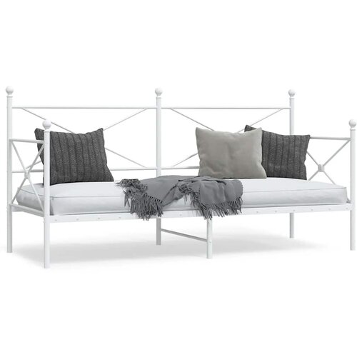 VidaXL Dnevni krevet bez madraca bijeli 90x190 cm čelik Slike