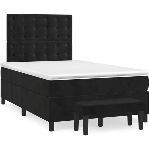 Maison Chic Box spring postelja - Vzmetna postelja z vzmetnico črna 120x200 cm žamet SL20673, (21881500) Cene