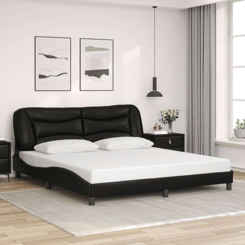  Okvir za krevet s uzglavljem crni 180x200 cm od umjetne kože Slike