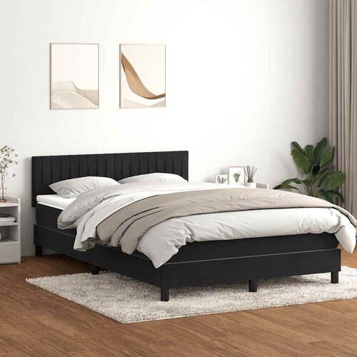 Box Spring krevet s madracem i LED crni 160x210 cm bar&scaron;unasti Cijene