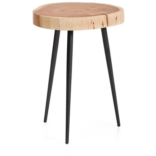 Kave Home Okrugao pomoćni stol s pločom stola od bagrema 35x35 cm Tanive &ndash; Cijene