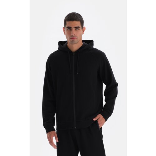 Dagi Black Hooded Zippered Sweatshirt Cene