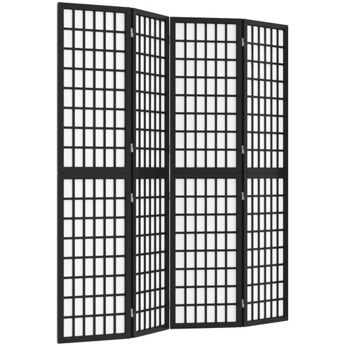 Maison Chic Zložljiv 4-delni Paravan - Sobne pregrade japonski stil 160x170 cm črne barve, (22112066) Cene
