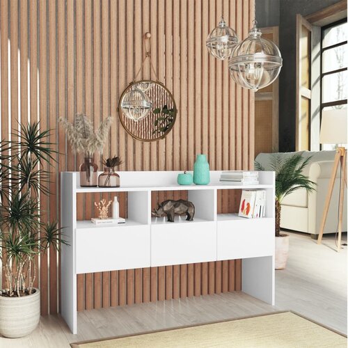  Komoda bijela 105 x 30 x 70 cm od konstruiranog drva Cijene