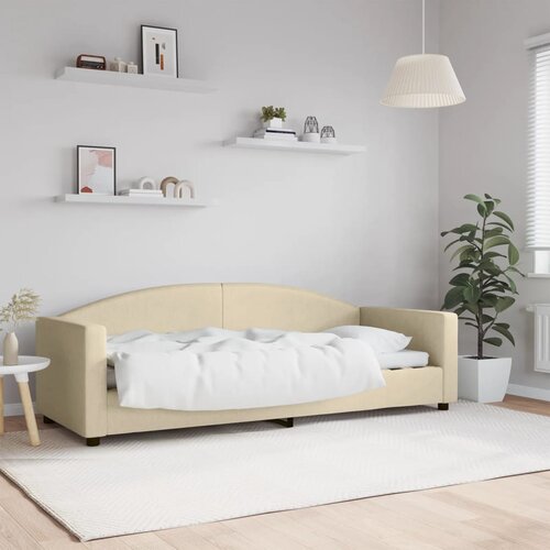 The Living Store Raztegljiva postelja krem 80x200 cm blago - Raztegljiv Kavč, (21659406) Cene